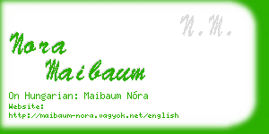 nora maibaum business card